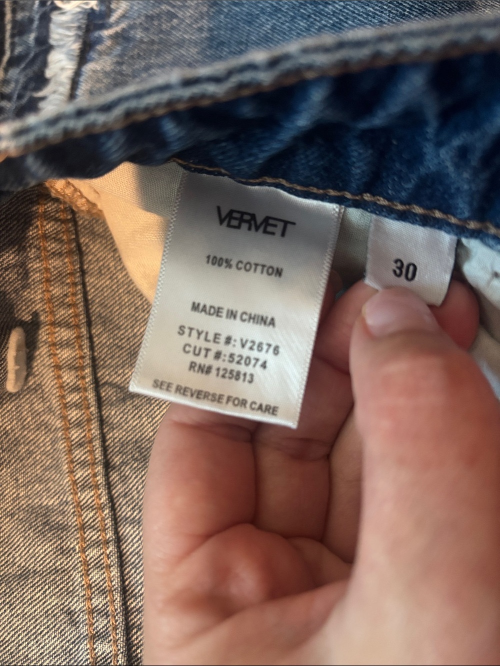 Straight-Leg Distressed Denim Jeans — Blue - Picture 3 of 4